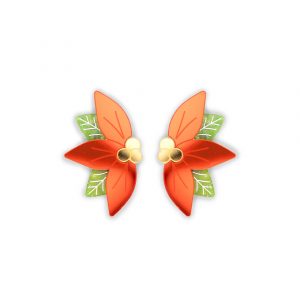 Pendientes Media Flor de Pascua