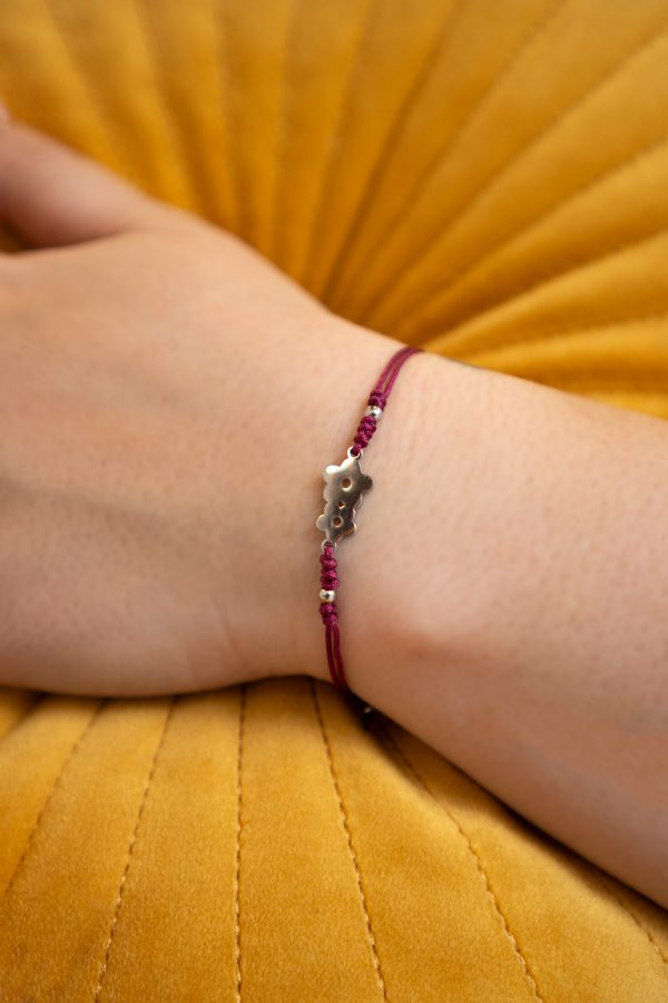 Pulsera-hilo-doble-flor-artesanal